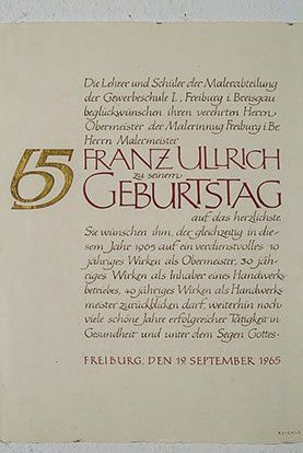 Ullrich Malerfachbetrieb Freiburg - Historie