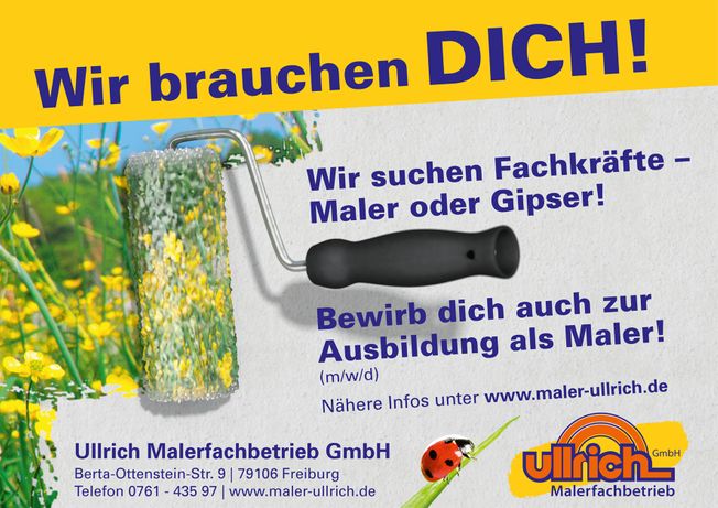 Ullrich Malerfachbetrieb Freiburg - Stellenangebote