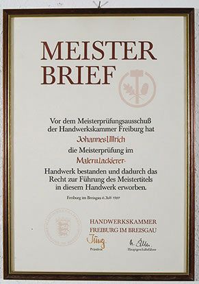 Ullrich Malerfachbetrieb Freiburg - Historie